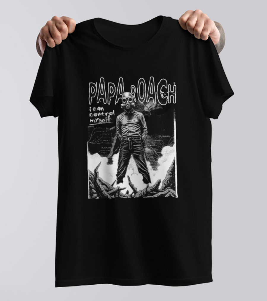 Papa Roach I Can’t Control Myself Gas Mask Art T-Shirt