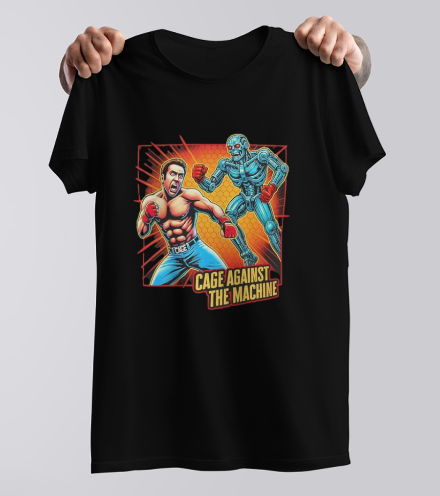 Cage Against The Machine Robot Showdown Boxing Battle T-Shirt