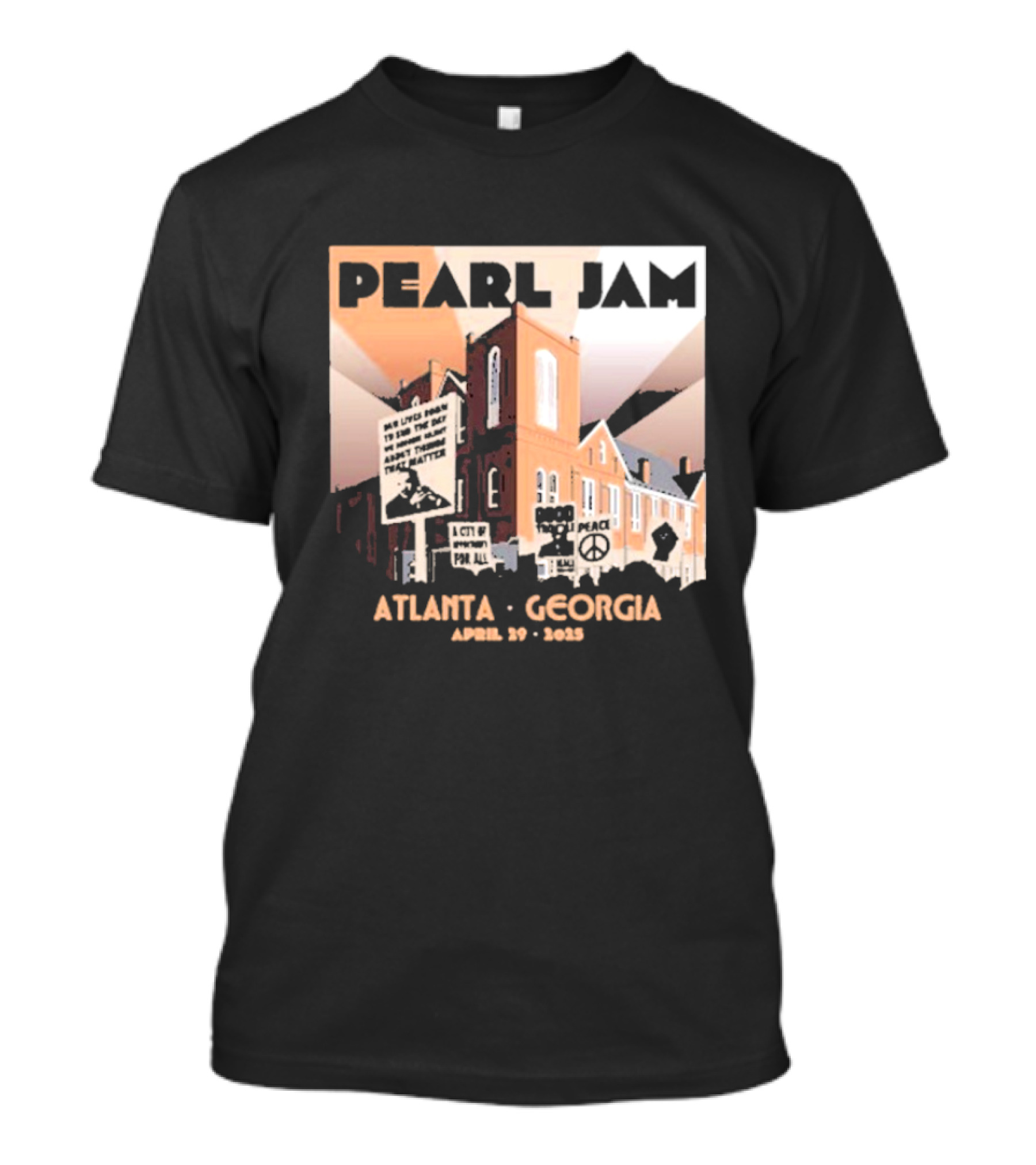 Pearl Jam Atlanta Georgia April 29 2025 Event Dark Matter US Tour T-Shirt