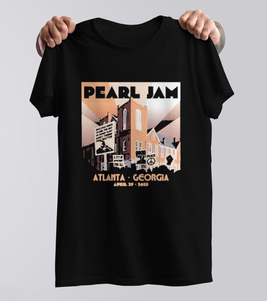 Pearl Jam Atlanta Georgia April 29 2025 Event Dark Matter US Tour T-Shirt