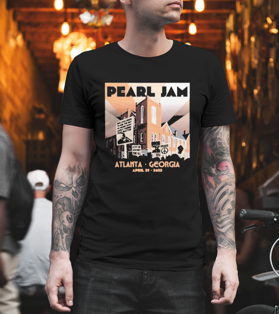 Pearl Jam Atlanta Georgia April 29 2025 Event Dark Matter US Tour T-Shirt