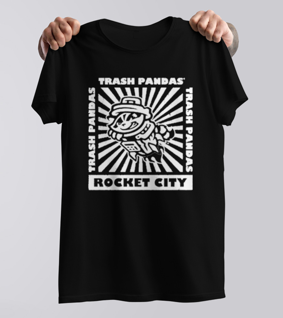 Rocket City Trash Pandas Sunspot Baseball Mascot Vintage Style T-Shirt