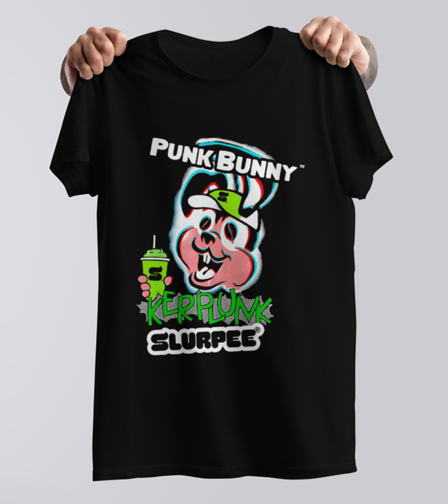 Punk Bunny Kerplunk Slurpee бейсболка заяц напій T-Shirt