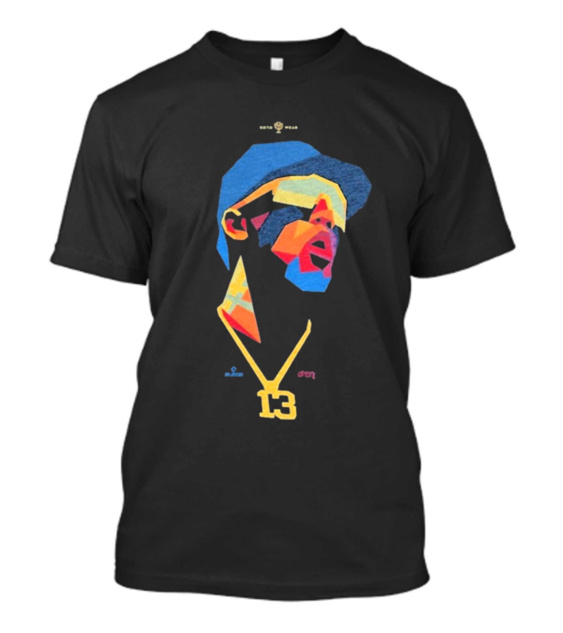 Ronald Acuna Jr 13 Abstract Geometric Style With Gold Chain And Colorful Hat T-Shirt