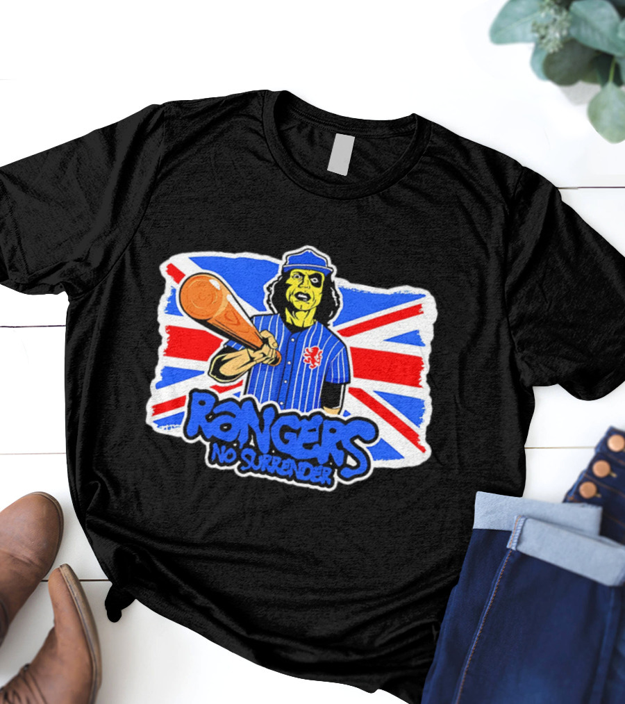 Rangers No Surrender Warrior Baseball British Flag T-Shirt