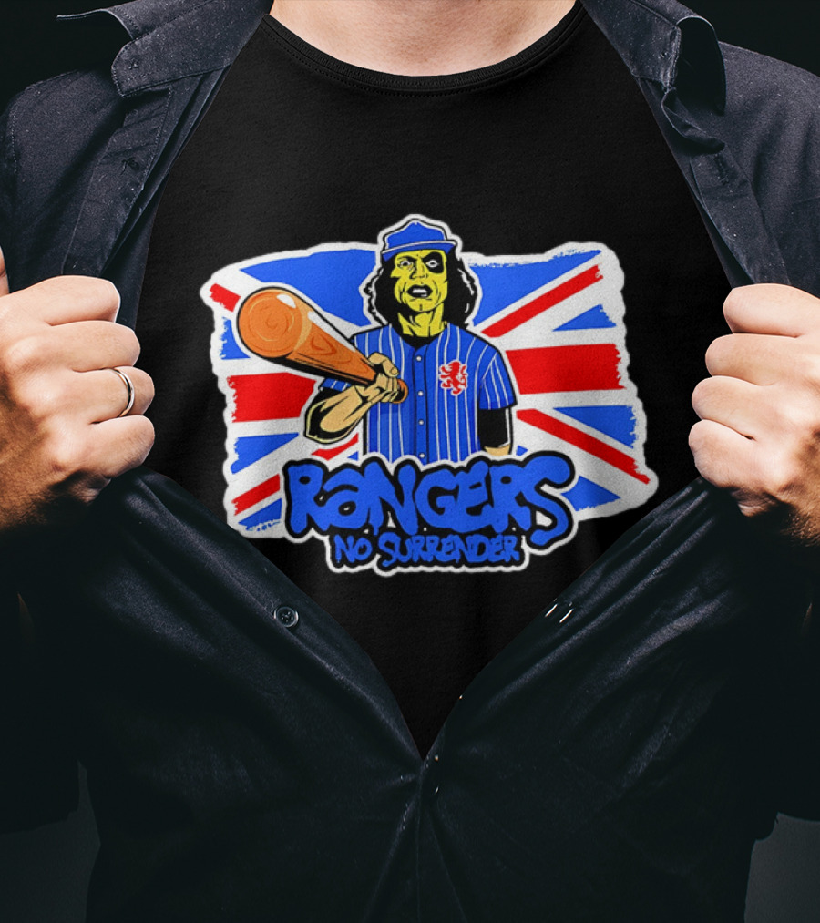Rangers No Surrender Warrior Baseball British Flag T-Shirt