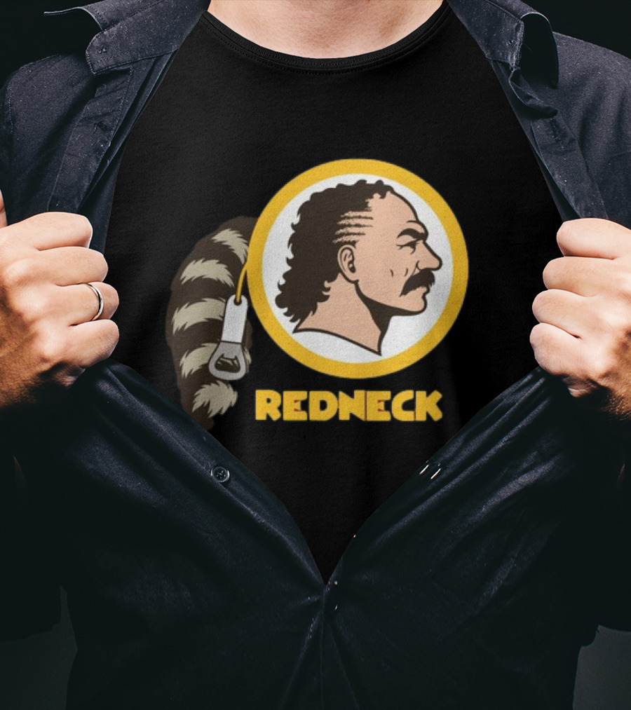 Redneck Team Washington Redskins Raccoon Tail Logo T-Shirt