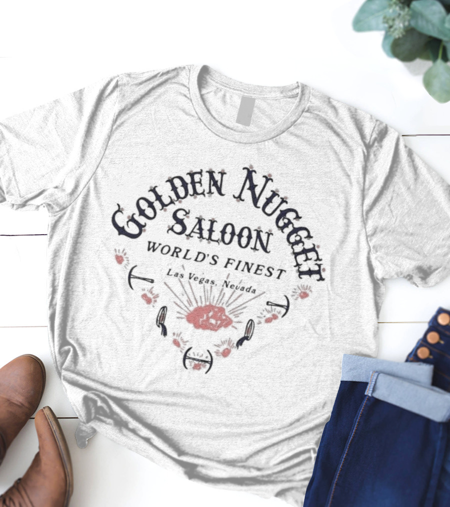 Golden Nugget Saloon World's Finest Las Vegas Vintage Rose T-Shirt