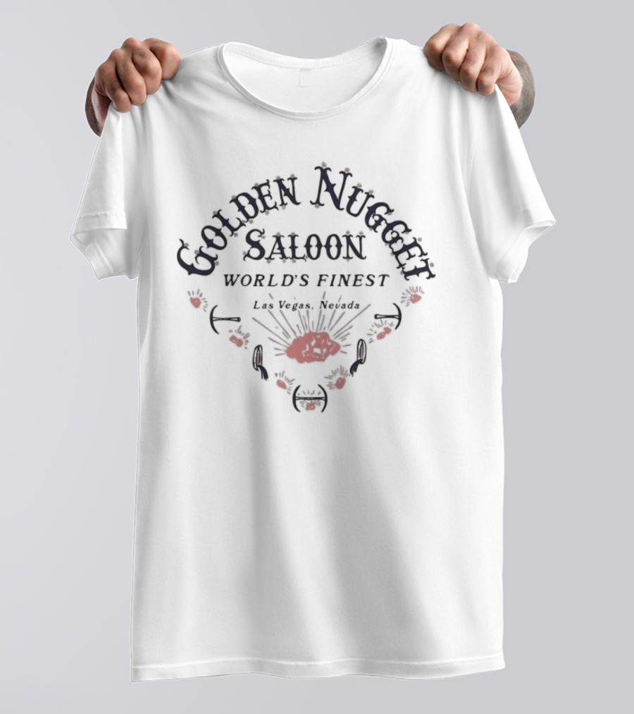 Golden Nugget Saloon World's Finest Las Vegas Vintage Rose T-Shirt