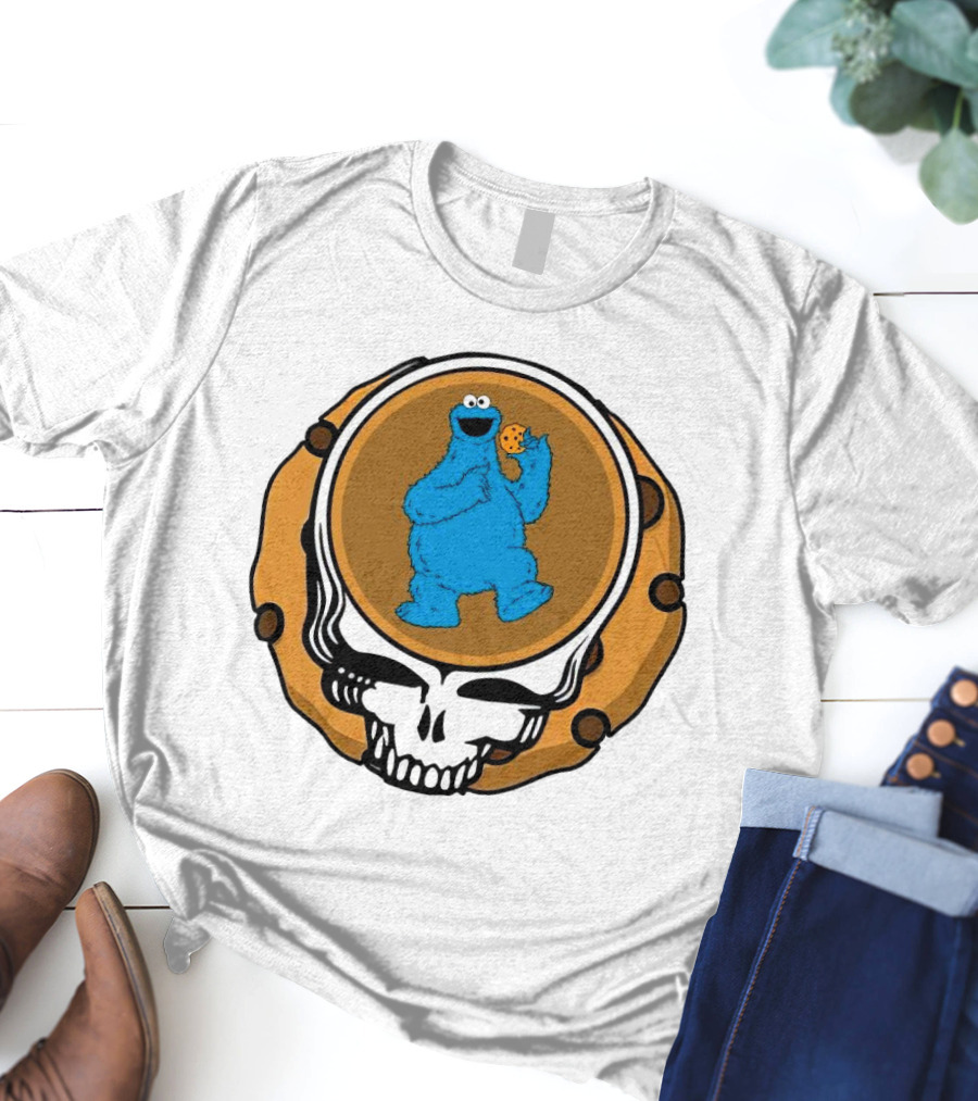 Grateful Dead Cookie Monster Steal Your Face Parody T-Shirt