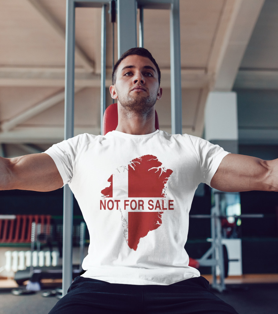 Greenland Not For Sale 2025 Red Map Protest T-Shirt