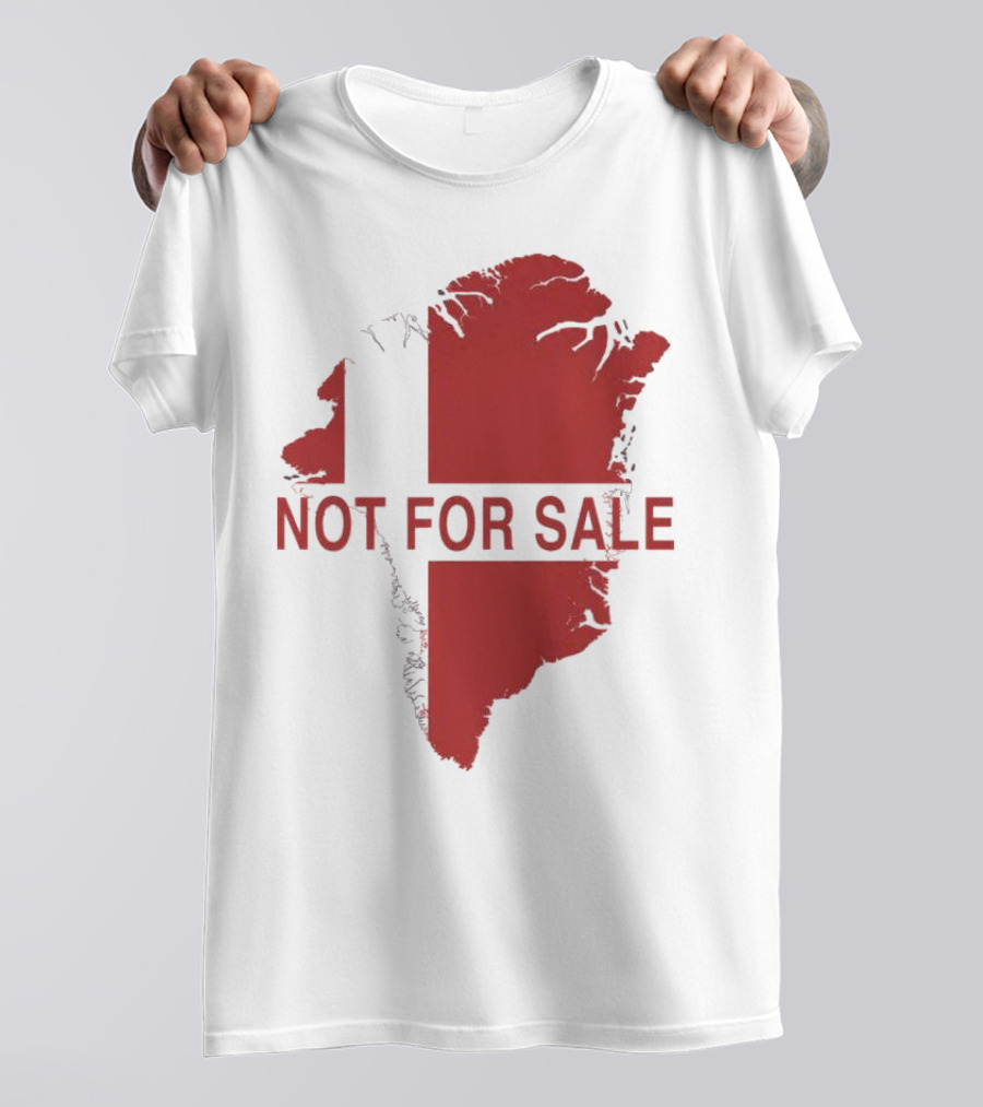 Greenland Not For Sale 2025 Red Map Protest T-Shirt