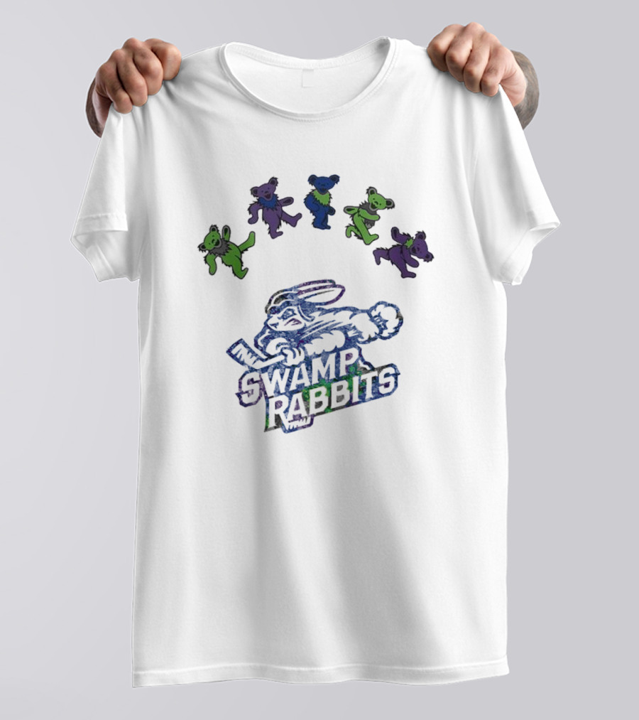 Greenville Swamp Rabbits Grateful Dead Night 2025 Dancing Bears Hockey Event T-Shirt