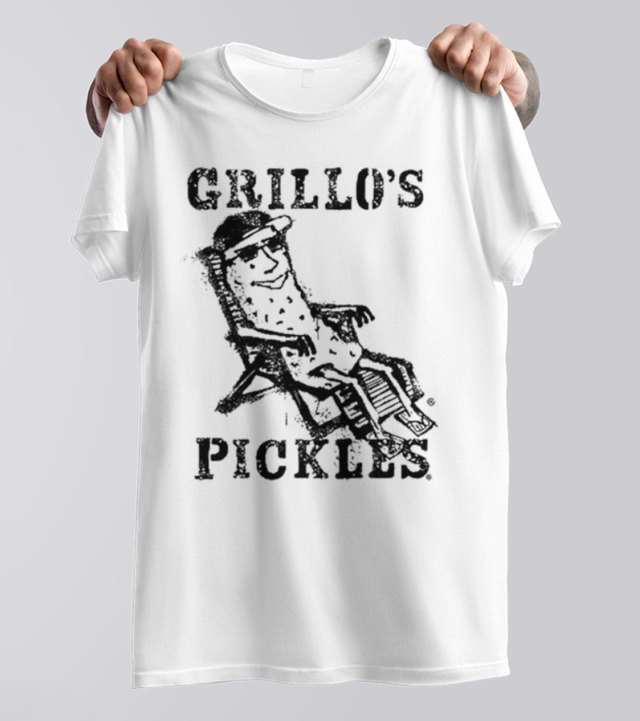 Grillo's Pickles Graffiti Pickle Image T-Shirt