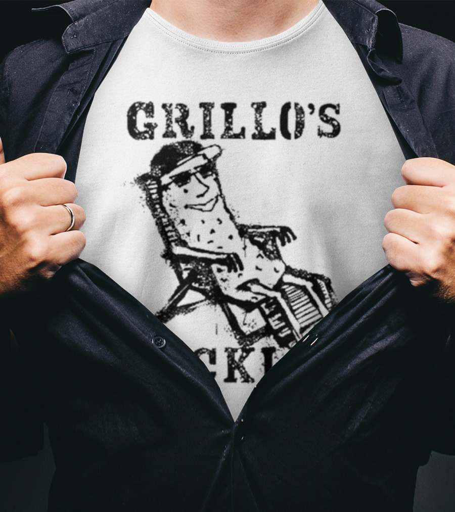 Grillo's Pickles Graffiti Pickle Image T-Shirt