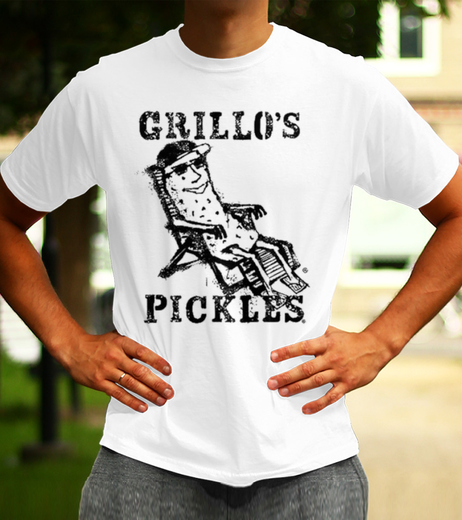 Grillo's Pickles Graffiti Pickle Image T-Shirt