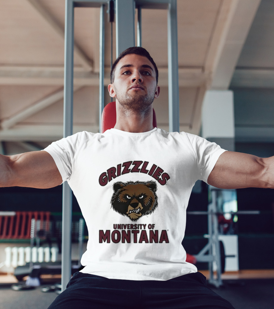 Grizzlies University Of Montana Bear Head T-Shirt