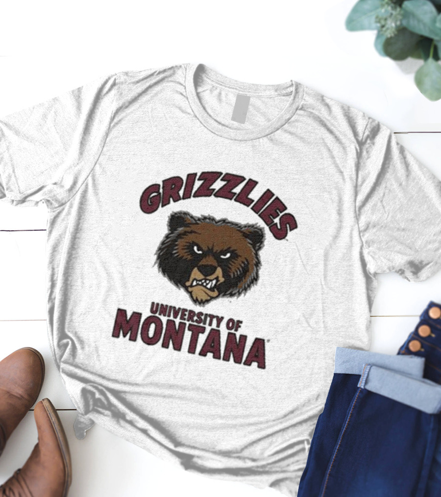 Grizzlies University Of Montana Bear Head T-Shirt