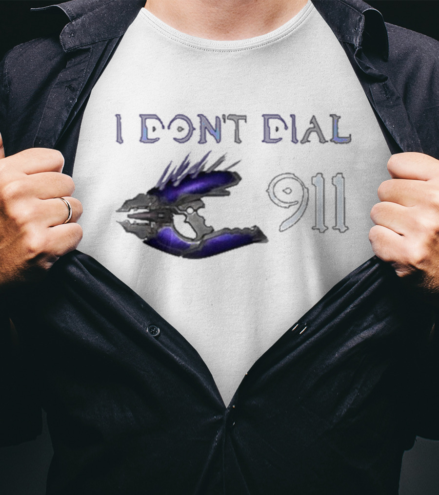 I Don't Dial 911 Halo Needler T-Shirt