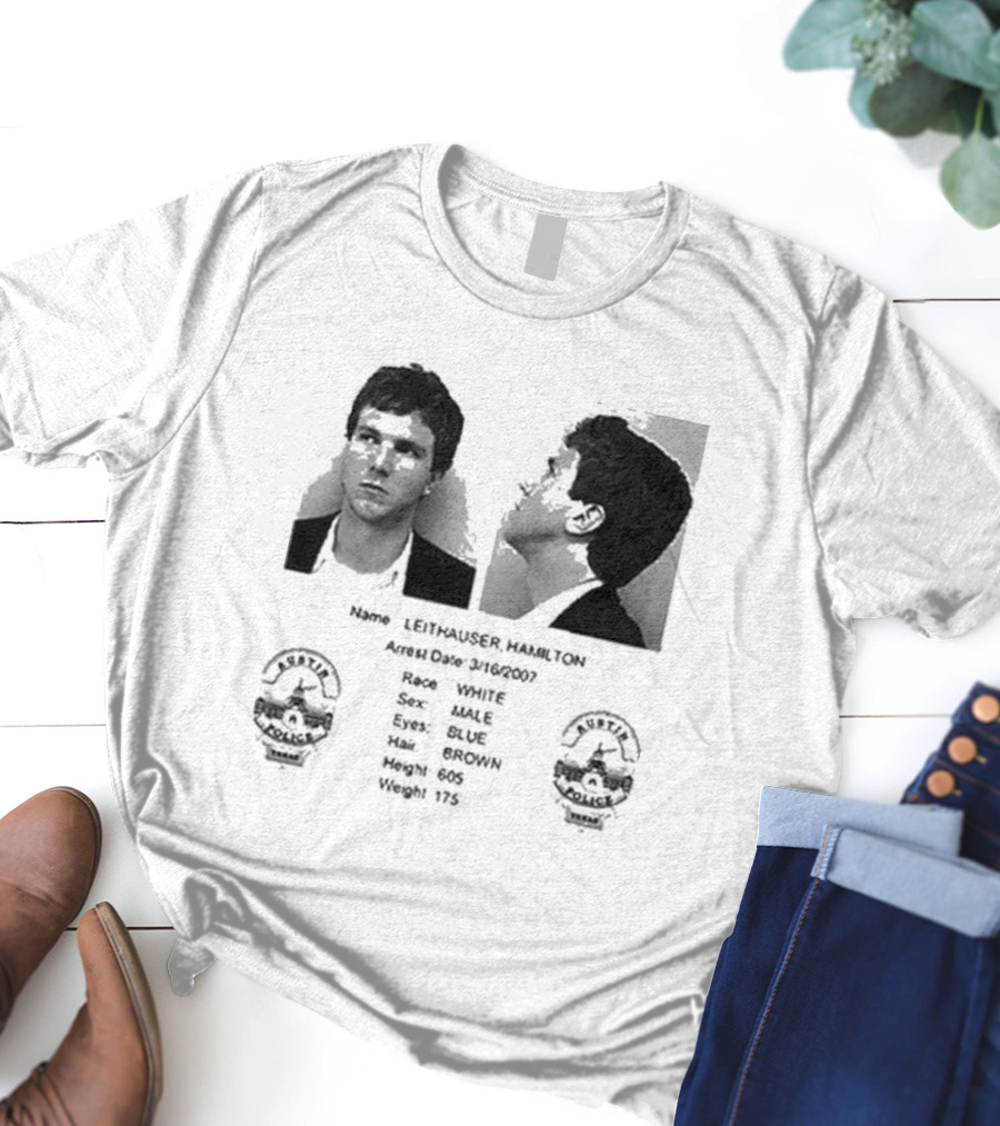 "Leithauser Hamilton Shot Los Feliz Police FBI 57484Z Height 605 Weight 175" T-Shirt