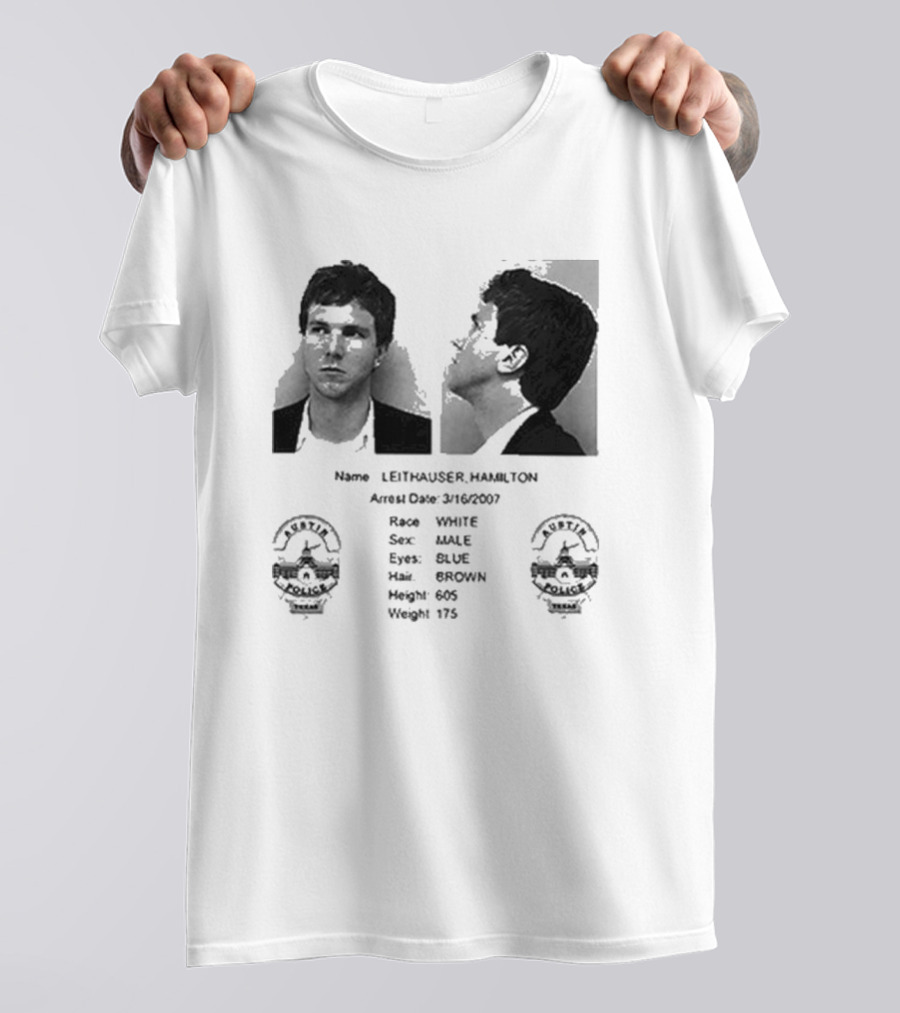 "Leithauser Hamilton Shot Los Feliz Police FBI 57484Z Height 605 Weight 175" T-Shirt