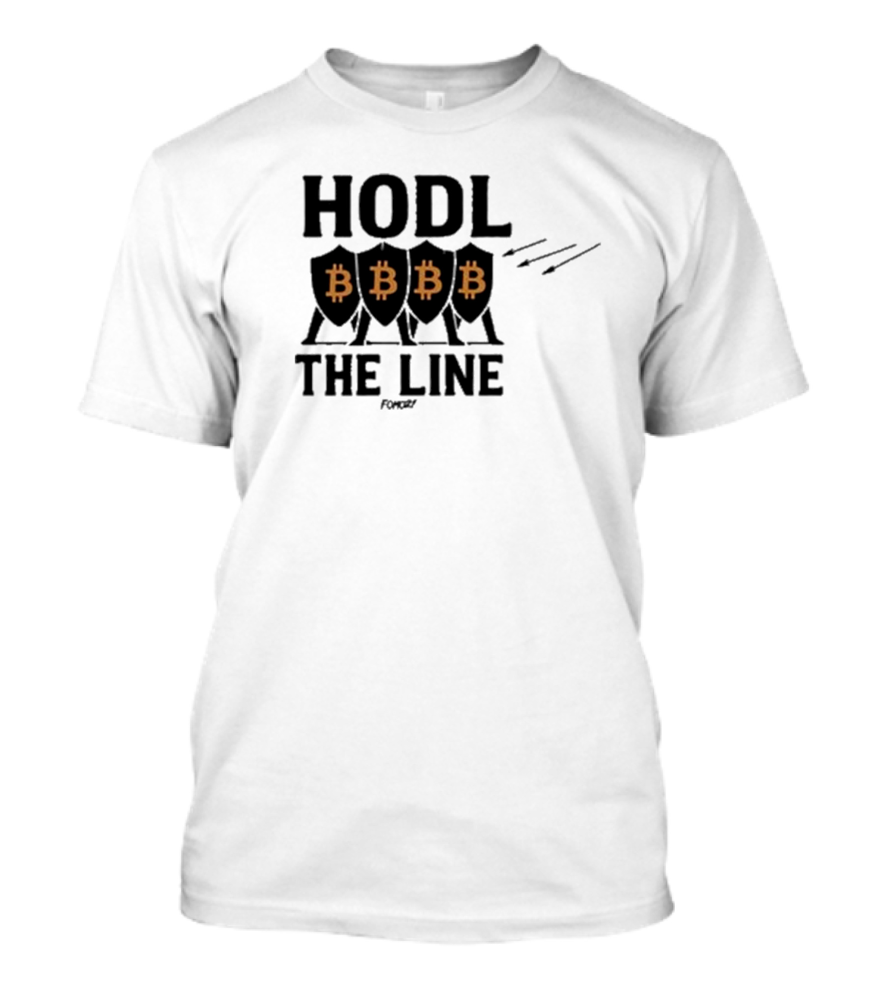 Hodl The Line Bitcoin Warrior Cryptocurrency Enthusiast BBB Pattern T-Shirt