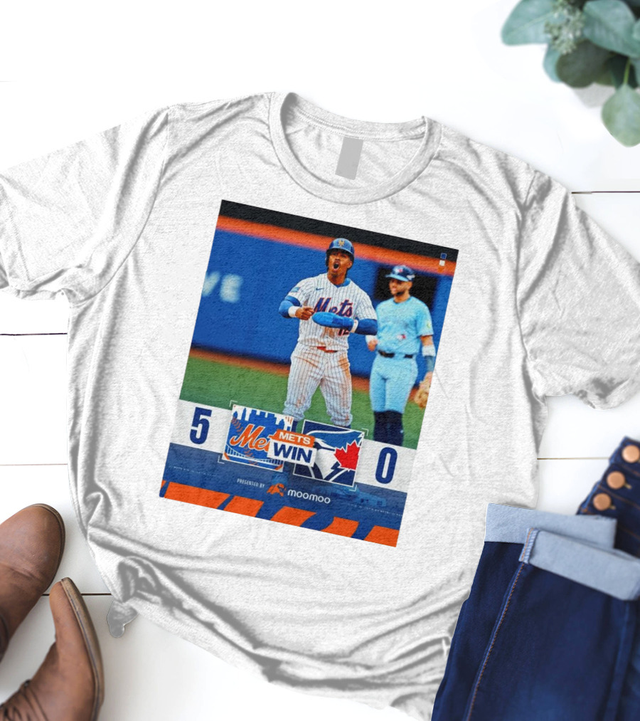 New York Mets Win 5-0 Toronto Blue Jays April 4 2025 T-Shirt