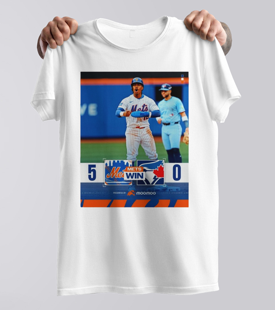 New York Mets Win 5-0 Toronto Blue Jays April 4 2025 T-Shirt