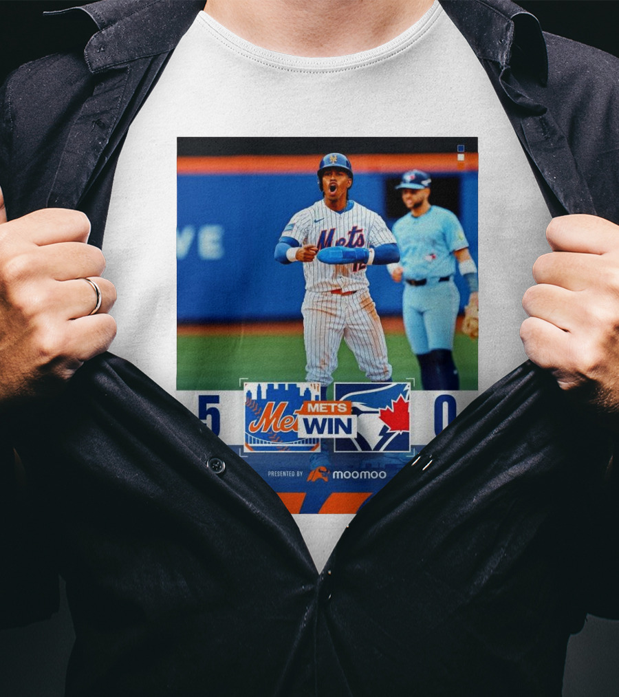 New York Mets Win 5-0 Toronto Blue Jays April 4 2025 T-Shirt