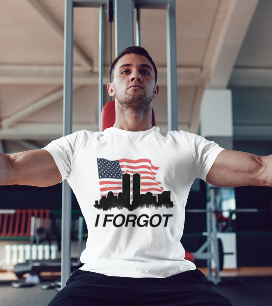 Flag I Forgot Red White Blue Building Shadows T-Shirt