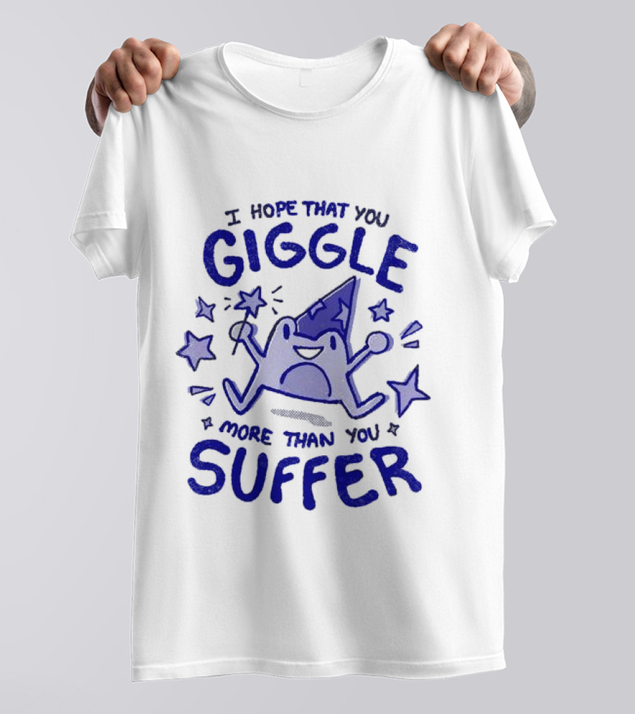I Hope That You Giggle More Than You Suffer Comical Wizard Starry Whimsy T-Shirt