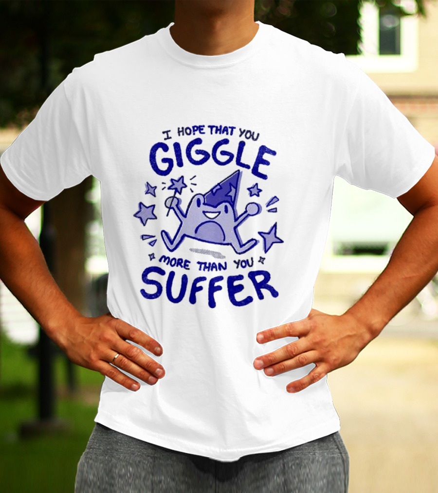 I Hope That You Giggle More Than You Suffer Comical Wizard Starry Whimsy T-Shirt