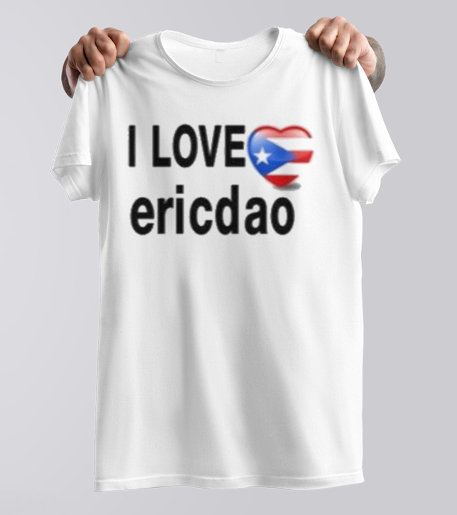 I Love Ericdao Cuban Flag Heart T-Shirt
