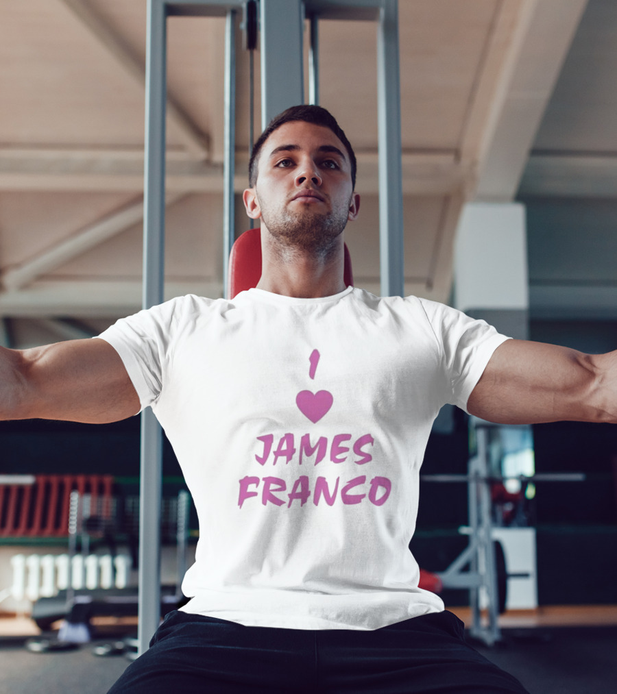 I Love James Franco Pink Heart T-Shirt