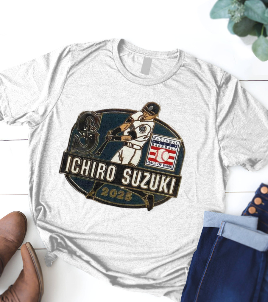 Ichiro Suzuki Seattle Mariners National Baseball Hall Of Fame 2025 T-Shirt