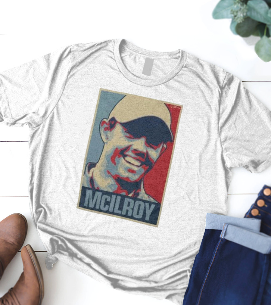 Ireland Rory McIlroy Masters Tournament Vintage Iconic Golf Portrait T-Shirt