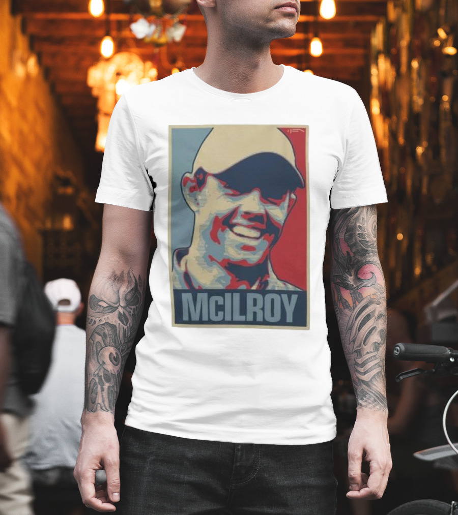 Ireland Rory McIlroy Masters Tournament Vintage Iconic Golf Portrait T-Shirt