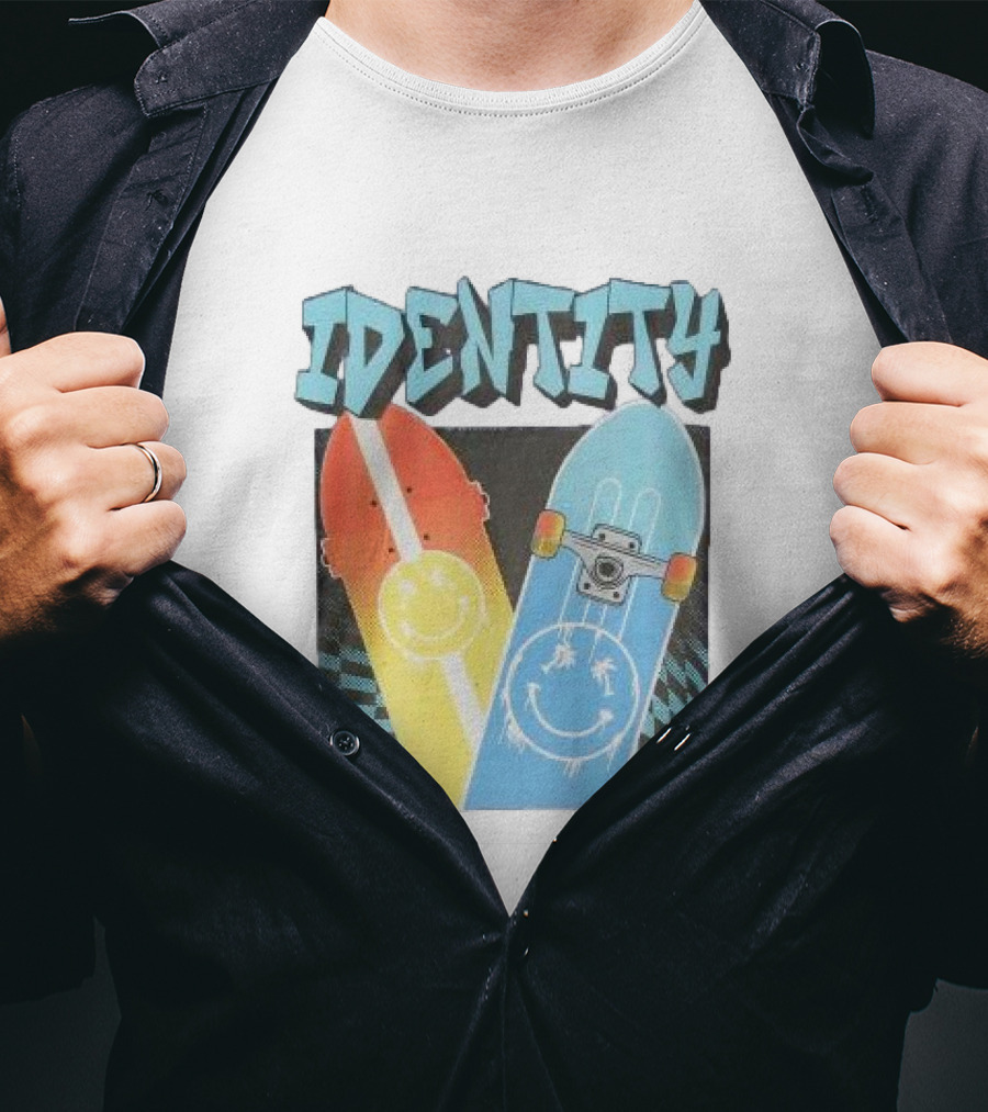 Identity Boys Purple Relaxed Skateboard Smiley T-Shirt