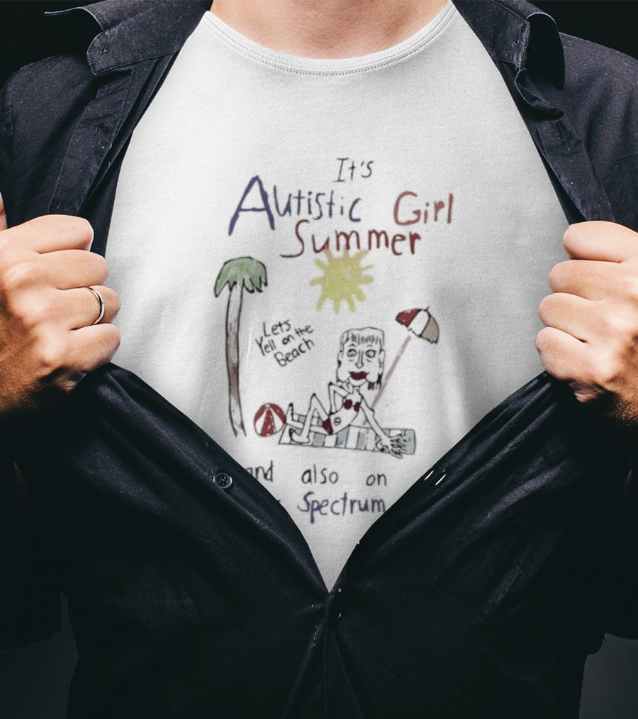 Its Autistic Girl Summer Beach Vibes With On The Spectrum Fun T-Shirt