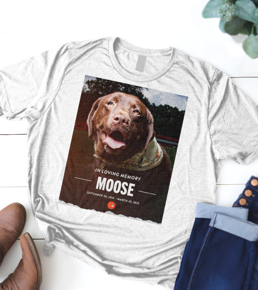 Cleveland Browns NFL In Loving Memory Moose September 24 2014 March 29 2025 Hard Knocks Star T-Shirt