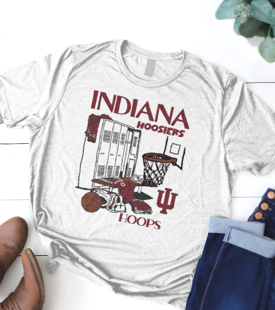 Indiana Hoosiers Basketball Locker Room Hoops NYC T-Shirt