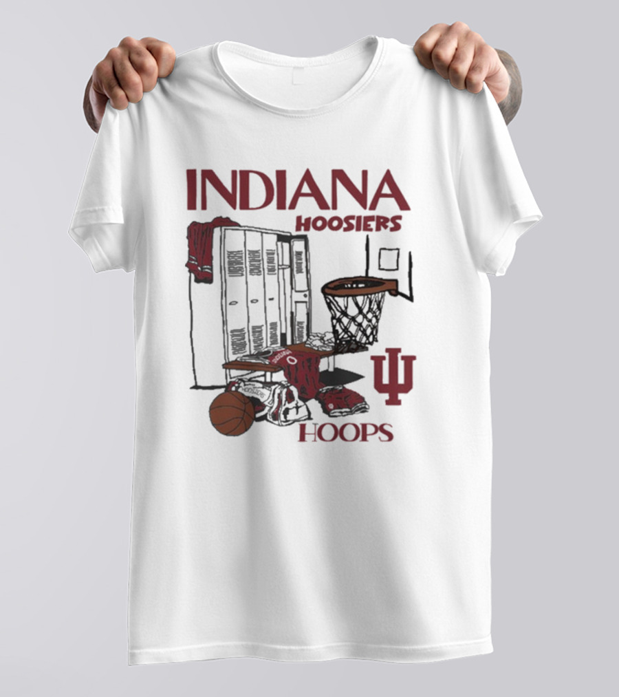 Indiana Hoosiers Basketball Locker Room Hoops NYC T-Shirt