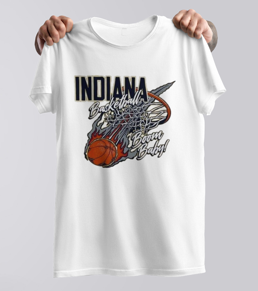 Indiana Pacers Basketball Boom Baby Fireball Slam Dunk T-Shirt