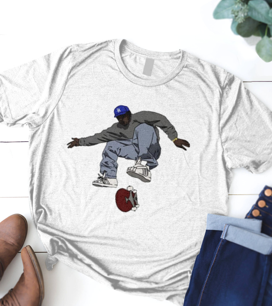 Kareem Campbell World Skateboards 90s Iconic Skateboarding Trick T-Shirt