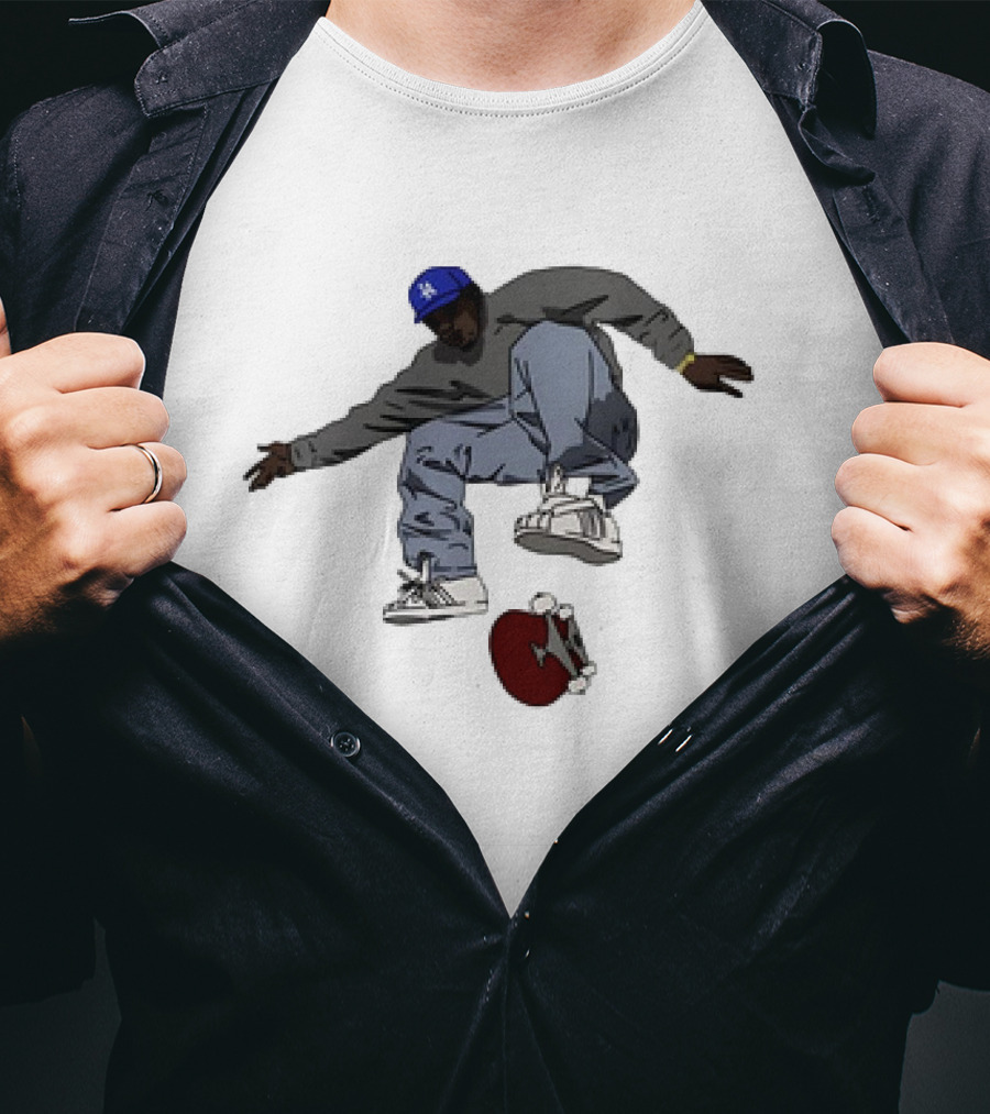 Kareem Campbell World Skateboards 90s Iconic Skateboarding Trick T-Shirt
