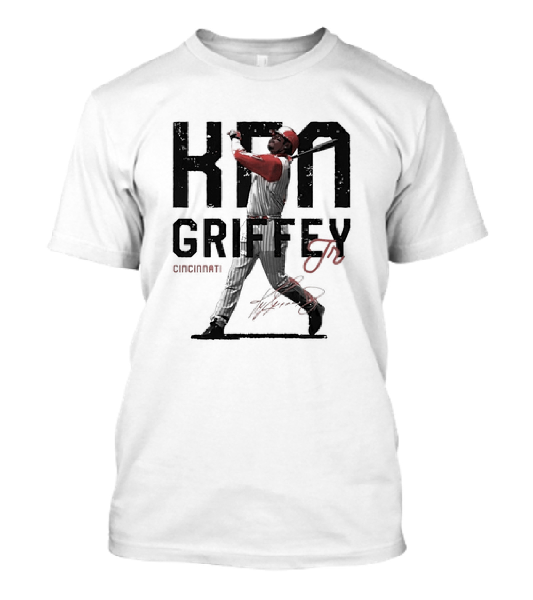 Ken Griffey Jr Cincinnati Reds MLB Baseball Distressed Signature Vintage T-Shirt