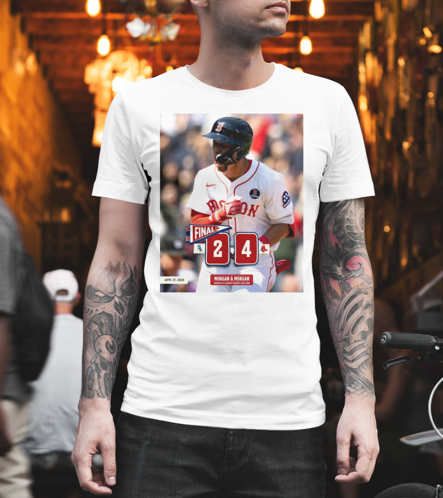 Boston Red Sox Victory Over Chicago White Sox 4-2 Marathon Monday Apr 21 2025 T-Shirt