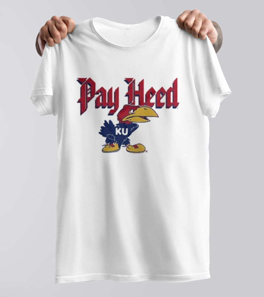 KU Pay Heed Jayhawk Vintage Style T-Shirt