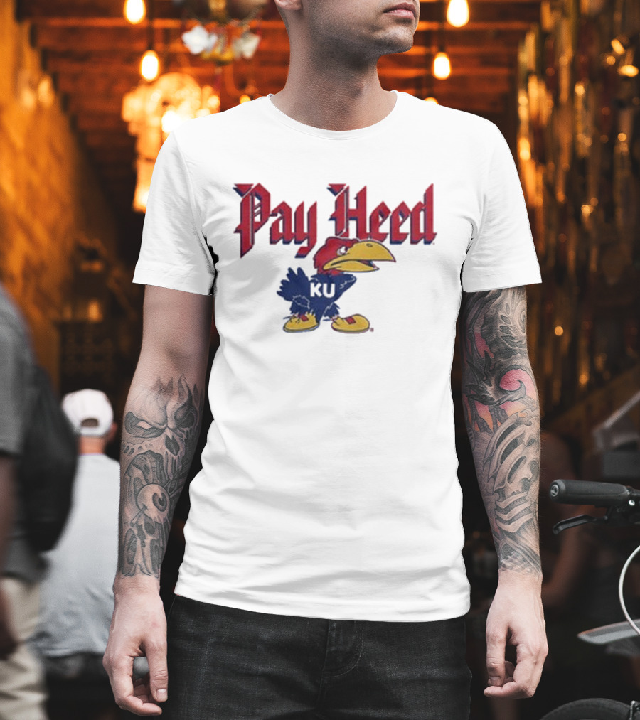 KU Pay Heed Jayhawk Vintage Style T-Shirt