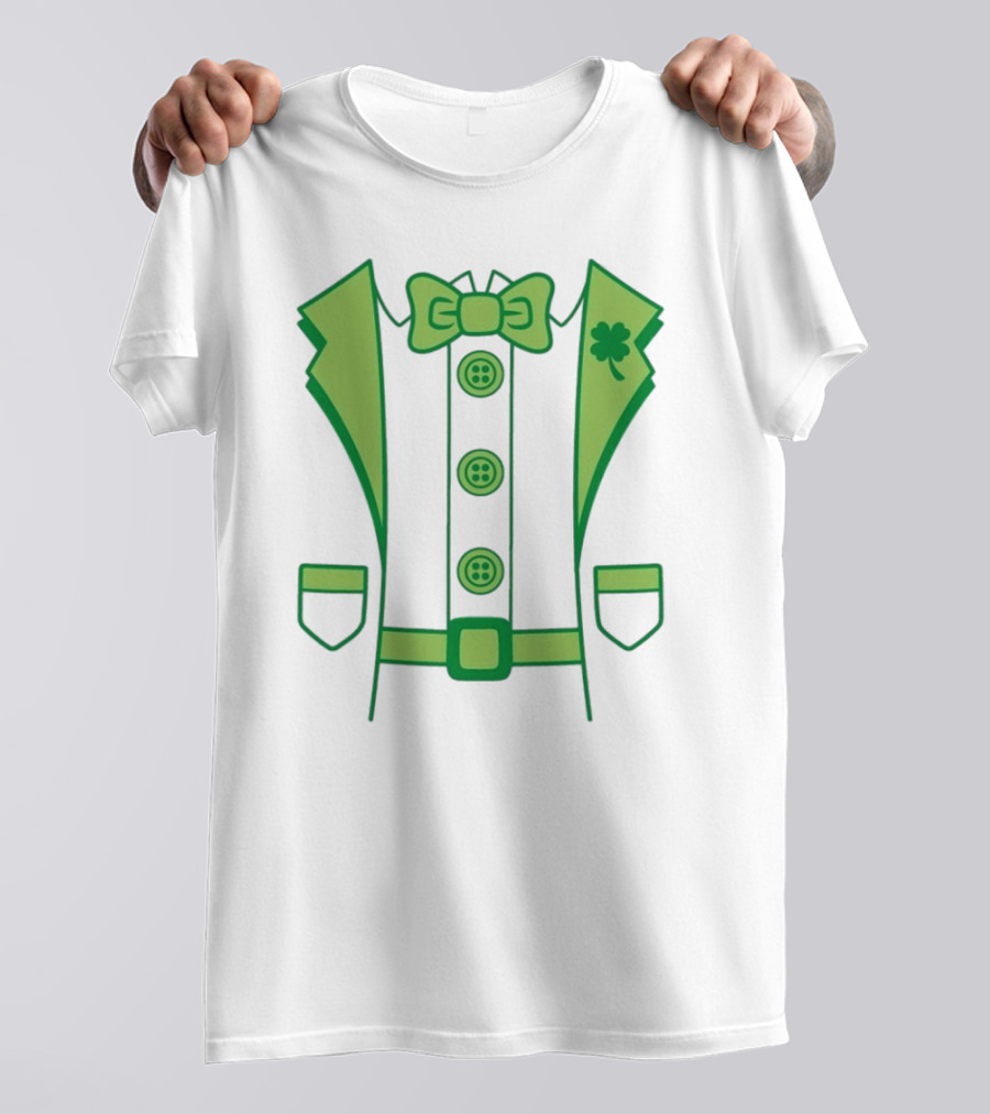 Leprechaun Suit With Bowtie And Shamrock St Patty’s Day T-Shirt